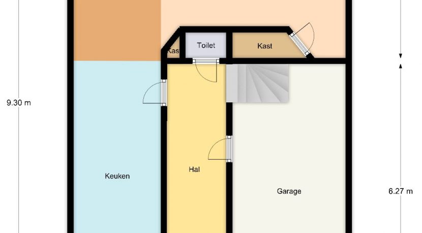 Twee-onder-een-kapwoning-Alblasserdam-Plattegrond-begane-grond