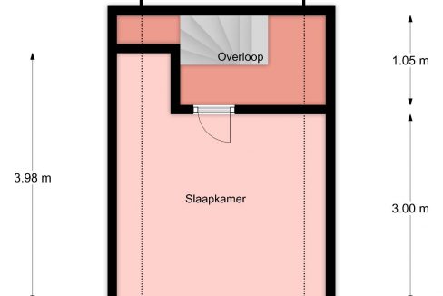 Twee-onder-een-kapwoning-Alblasserdam-Plattegrond zolder