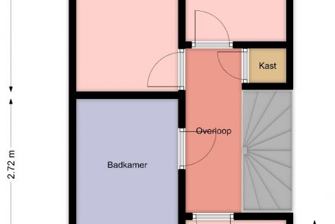 Plattegrond 1e verdieping