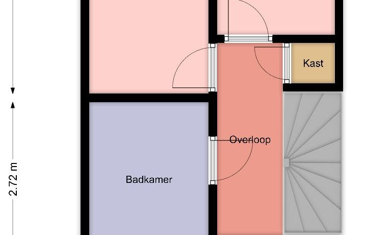 Plattegrond 1e verdieping