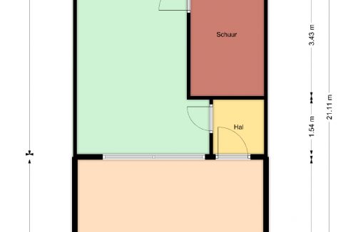 Plattegrond begane grond met tuin