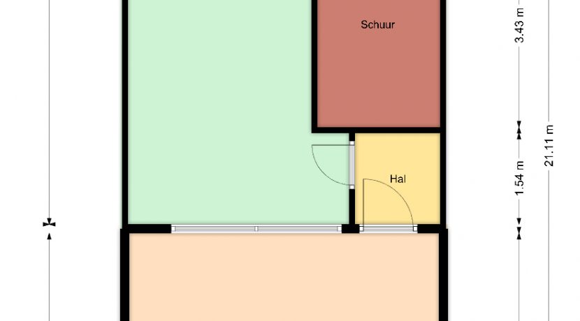 Plattegrond begane grond met tuin